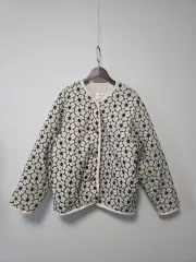 レディース) kind フラワー刺繍 キルティング ジャケット アイボリー