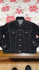 8seconds エイトセカンズ オーバーサイズ ブラックデニムジャケット 100 バスト62 丈66
