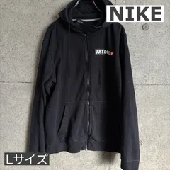 【USED】US 古着 NIKE ナイキ JUST DO IT フルジップ パーカー ブラック L メンズ スウェット フーディー ロゴ ジップアップ スポーツ ストリート USA古着 アメカジ スポカジ アメリカ USA スポーツMIX