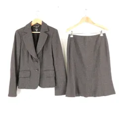 美品 INED イネド スーツ セットアップ 2点 9 M相当 ウール他 シルク混 ジャケット スカート レディース AU3721A31 のサムネイル