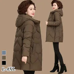 ダウンコート レディース きれいめ ミドル丈 フード付き カジュアル ダウンジャケット 冬 20代 30代 40代 50代 60代 ダウンジャケット コー