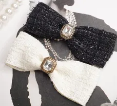 Cocoラメモノトーンツイードリボン　40ｍｍ/2m