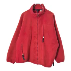 90年代 ポルトガル製 patagonia パタゴニア フリースジャケット アウトドア レッド(メンズ XL)中古 古着 X1710