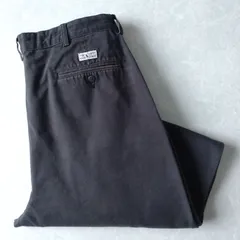 ■古着 POLO RALPH LAUREN ポロラルフローレン HAMMOND PANT ポロチノ ツイルパンツ 墨黒 実寸W34L30【L5426】