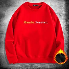 バスケ コービー・ブライアント マンバ精神 記念スウェットシャツ メンズ 秋冬 ミニマム カジュアルトップス 起毛あり レッド