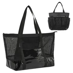 新品 MoKo 大容量20L プールバッグ 温泉バッグ 通気メッシュ 底部PVC 広いマッチ仕様 自立可 手提げトート 半透明 温泉/サウナ/スパ/ジム/水泳/海辺/プール/水遊び/砂場遊びに適用 男女兼用