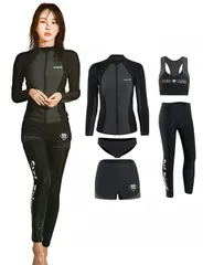 新品 [Beatgos] 水着 レディース 体型カバー ラッシュガード 長袖 上下 5点セット UPF50+ UVカット フィットネス 可愛い 水陸両用