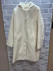 【G5-17】◇ chocol raffine robe サイズF ミディアム丈フード付きコート　アイボリー　レディース