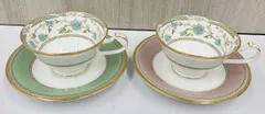  【箱付き】 Noritake ノリタケ ティーカップセット 2客セット 花柄 カップ＆ソーサー