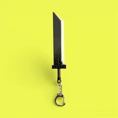 金属製　ファイナルファンタジー7 クラウド　バスターソードキーホルダー