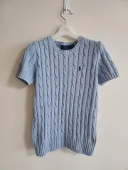 ポロラルフローレン ケーブル 半袖ニット (L