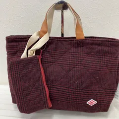 8080　ROOTOTE　ルートート　 ハンドバッグ　ツイード　総柄　 キルティング　ワインレッド系　 ポーチ付き　タグ付き　レディースのサムネイル