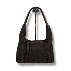 グッチ　GUCCI ワンショルダーバッグ　ホーボーバッグ　GGキャンバス　ブラウン　101333