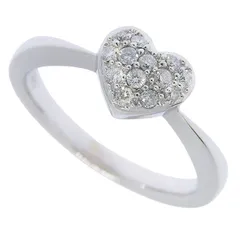PERLITA MIKIMOTO ペルリータミキモト ハート モチーフ ダイヤ リング K18WG 750 ホワイトゴールド ダイヤモンド 0.12ct 9号 指輪 アクセサリー レディース 送料無料 241100095630 ★