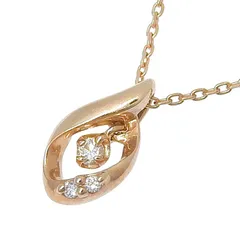 VENDOME AOYAMA ヴァンドーム青山 デザイン ダイヤ ネックレス K18PG 750 ピンクゴールド ダイヤモンド 37cm アジャスター付 首飾り アクセサリー レディース 送料無料 241100099354 ★