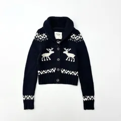 Abercrombie&Fitch A&F アバクロンビー&フィッチ カウチン ニット ネイビー 系 サイズ S 801-0005