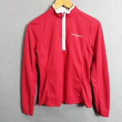 BURBERRY GOLF バーバリー ゴルフ ハーフジップ プルオーバー スポーツ トレーニング ウェア レッド系 Y2K M A219
