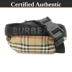 【美品】BURBERRY バーバリー ノバ チェック ナイロン ウエストバッグ クロスボディバッグ ブラック