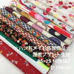 KL/A595◆計250cm 特別SALE/国産プリント生地10枚SET/生地のM