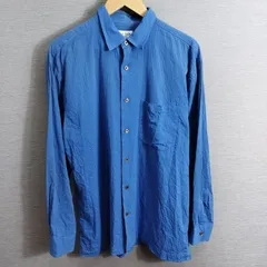 Paul Smith ポールスミス 長袖 シャツ ストライプ地 ヘリンボーン コットン ブルー系 L A225