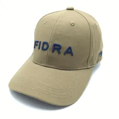 【新品】フィドラ キャップ カーキ 綿100％ ロゴネイビー FREE   ゴルフウェア FIDRAのサムネイル