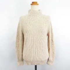 無印良品 良品計画 ニット  セーター 長袖 ハイネック ウール混 ヤク混 XL ベージュ ※EKM