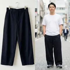 美品✨ ユニクロ ユー UNIQLO U ワイド フィット チノパンツ テーパード パンツ ブラック 黒 スラックス きれいめ オフィスカジュアル 大人カジュアル シンプル 着回し 綿 コットン cotton