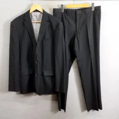 COMME CA ISM コムサイズム スーツ セットアップ 上下 テーラード ジャケット L 2B 背抜き パンツ ビジネス ブラック系 XL A149