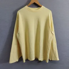 ADRER アドラー エクストラクオリティ ワイド ロング Tシャツ ロンT カットソー クルーネック イエロー系 サイズ S　A150のサムネイル