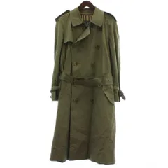 バーバリーズ Burberrys ヴィンテージ トレンチコート アウター ダブル ロング 裏地ノバチェック ベルト付き 40 L カーキ /XZ ■GY18