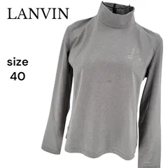 【訳あり】LANVIN SPORT ランバンスポール モックネック 長袖シャツ トップス 灰色 サイズ40 グレー ポリエステル レディース
