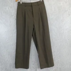 UNIQLO レディーススラックス ストレートワイドパンツ オリーブカラー Lサイズ 〇□