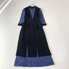 callarus / カラルス  スタンドカラー レース 切替デザイン ワンピース ドレス ウエストゴム オケージョン セレモニー Sサイズ 結婚式 特別な日 お食事会 謝恩会 お出かけ お呼ばれ 七五三 普段使い