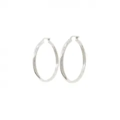 K18WG フープ ピアス