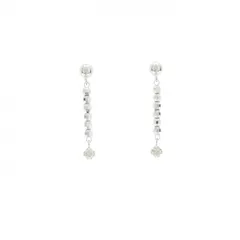 K18WG ダイヤモンド ピアス 0.06CT