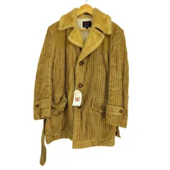 バイソン BISON ボア くるみボタン ハーフコート 裏地キルティング  メンズ import：L 