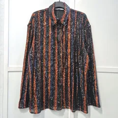 ザラ スパンコール シャツ