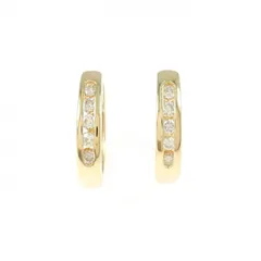 K18YG ダイヤモンド フープ ピアス 0.30CT