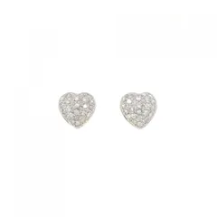 K18YG/K18WG パヴェ ハート ダイヤモンド ピアス