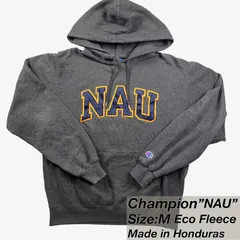 Champion(チャンピオン） パーカー(フーディ) Size:M 刺繍 カレッジロゴ NAU(ノーザンアリゾナ大学) / プルオーバー ダークグレー メンズ