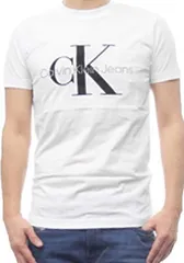 【送料無料】Calvin Klein Jeans（｣カルバンクラインジーンズ）J30J320935 Core Monogram Logo Slim T-Shirt YAF White サイズ:M or L