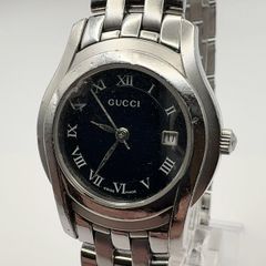 GUCCI 9040L 新品電池 ブラック文字盤 デイト GGロゴ 稼働品 - メルカリ