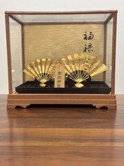 純銀扇 武比古作 ガラスケース入り 置物 - メルカリ