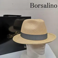 ボルサリーノ ミドルブリム ハット 麦わら 帽子 PANAMA QUITO パナマハット 0228 メンズ - ISItems【USED】【古着】【中古】50142193