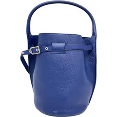 【CELINE/セリーヌ】ビッグバッグ バケット ポーチ付 ハンドバッグ レザー ブルー レディース 【中古】【真子質店】【BL】