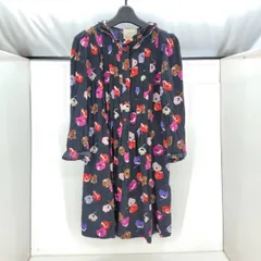 05w18246 ケイト・スペード ニューヨーク Kate Spade New York  ロングスリーブ  花柄ワンピース  ブラック  中国製 レディース  サイズ2  ワンピース  シルク  【中古品】