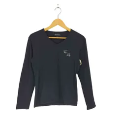 エンポリオアルマーニ EMPORIO ARMANI ラインストーンデザインVネックカットソー メンズ  S