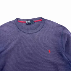 ポロ ラルフローレン サーマルシャツ ロンT メンズ L ナス紺 フェード ネイビー 長袖