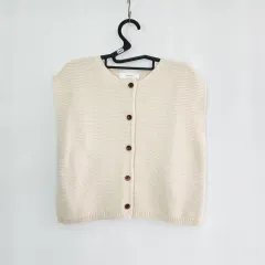 0412 シャシャ SHA SHA ニット ベスト アイボリー フリーサイズ