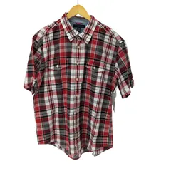 トミーヒルフィガー TOMMY HILFIGER チェック 半袖シャツ メンズ import：XL 